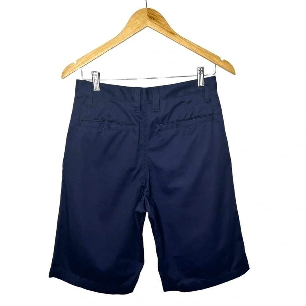Old Navy Boys Navy Blue Built-In Flex Twill Straight Uniform School Shorts Sz 14